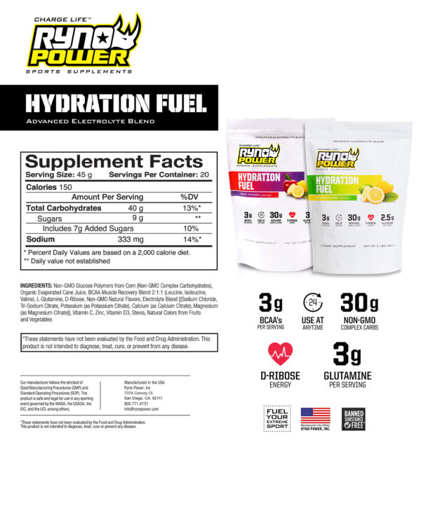 Hydration Fuel Fruit Punch 2lb Ryno Power - Imagen 4